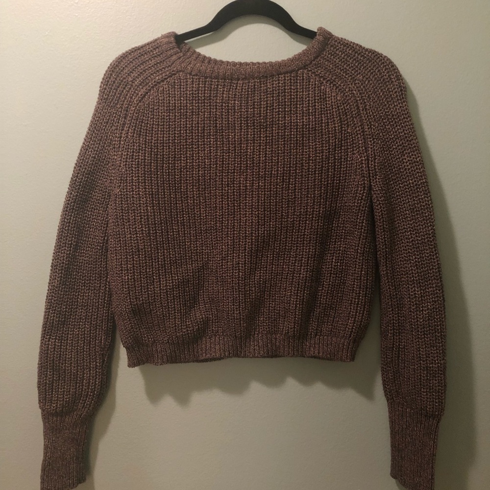 American Apparel gray sweater crop